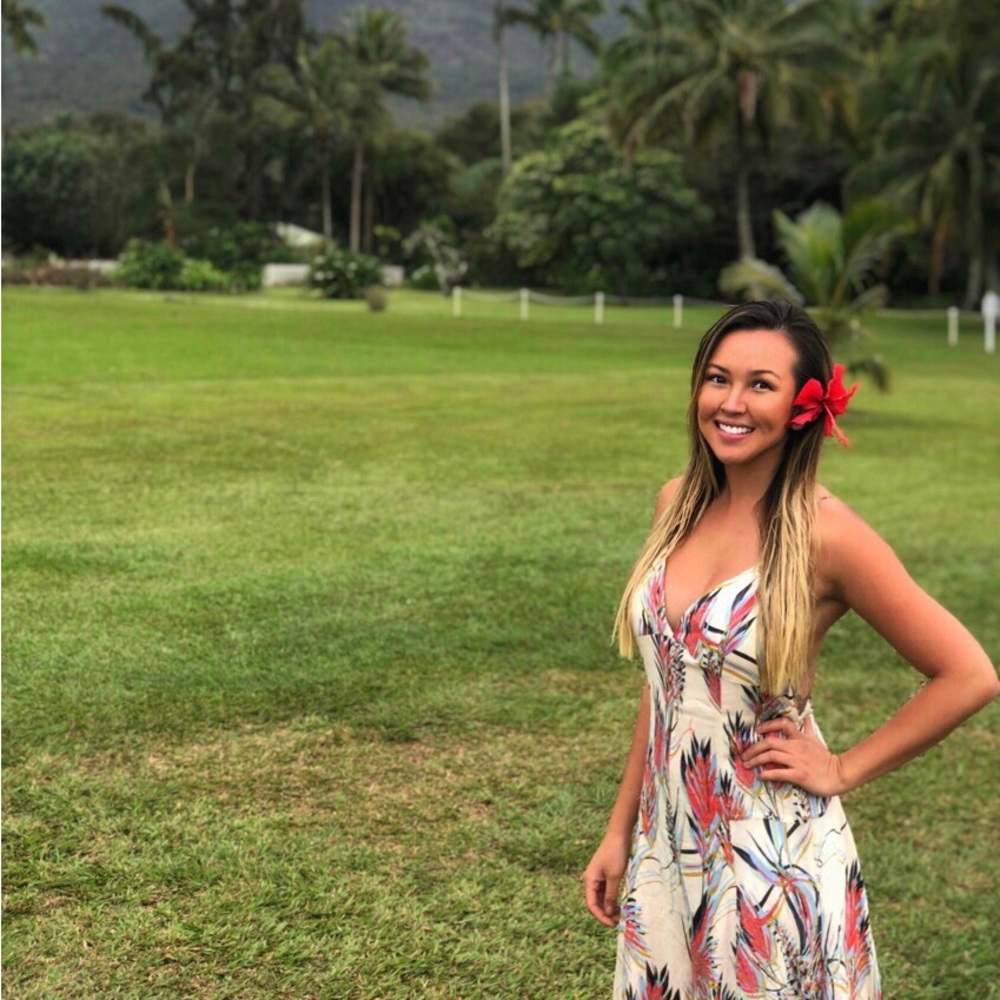Free people tropical jumpsuit